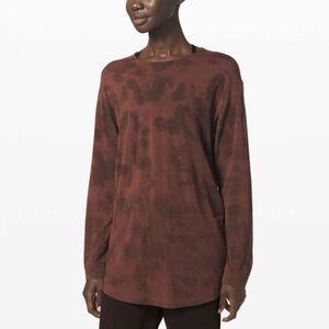 Lululemon Lab Mens Ashta Shirt Tee Long Sleeve Casual Comfy Gorpcore Maroon L